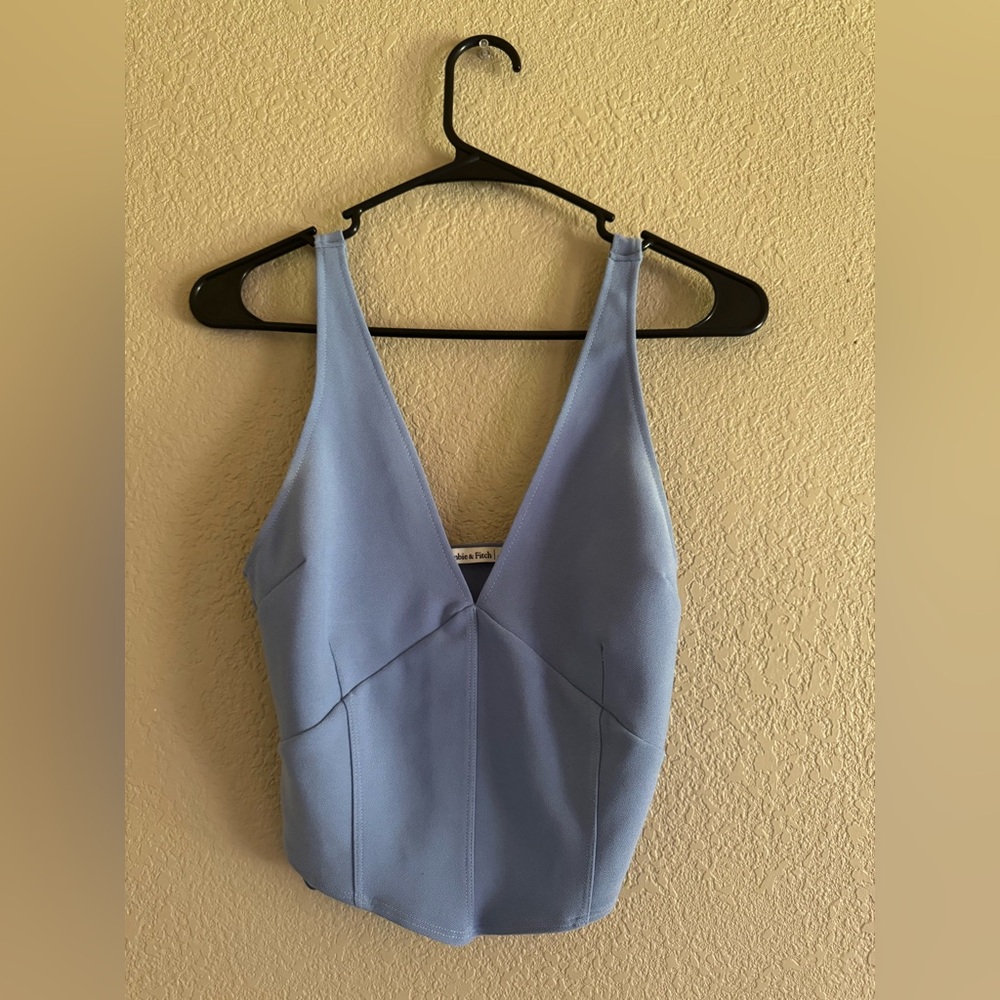 Abercrombie & Fitch Sky Blue V-Neck Top